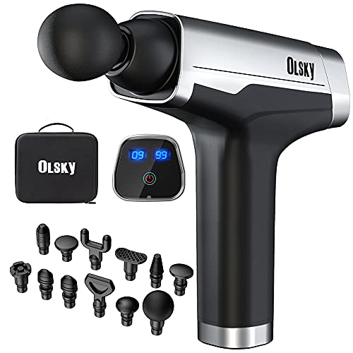 Deep Tissue Muscle Massage Gun with 12 Massage Heads 9 Speed Perc...