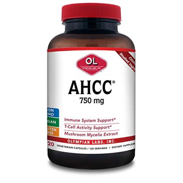 Olympian Labs Premium AHCC Supplement 750mg of AHCC per Capsule –...