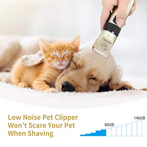 OMORC Dog Clippers for Grooming, Quiet & Cordless Rechargeable Pe...