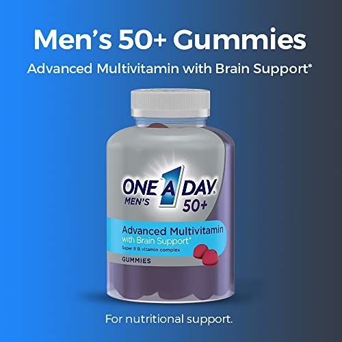 One A Day Men’s 50+ Gummies Advanced Multivitamin with Brain Supp...