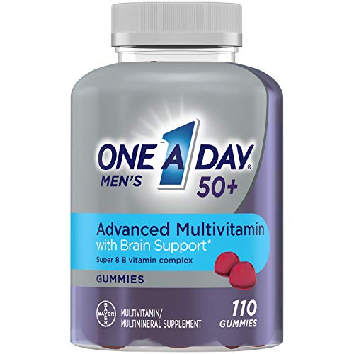 One A Day Men’s 50+ Gummies Advanced Multivitamin with Brain Supp...