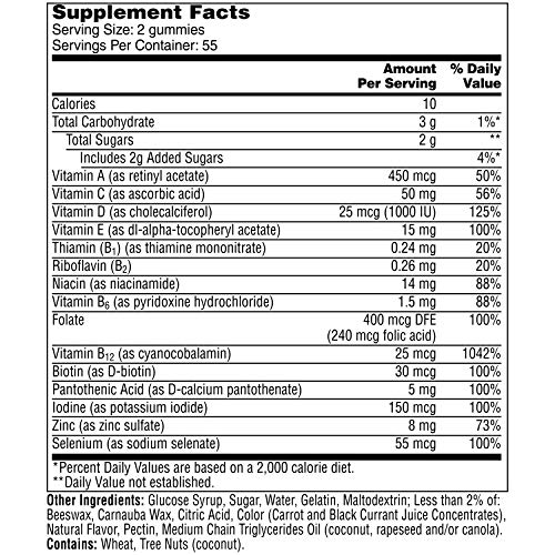 One A Day Women’s 50+ Gummies Advanced Multivitamin with Brain Su...