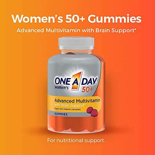 One A Day Women’s 50+ Gummies Advanced Multivitamin with Brain Su...