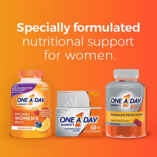 One A Day Women’s 50+ Gummies Advanced Multivitamin with Brain Su...