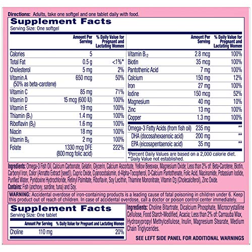 One A Day Womens Prenatal Advanced Complete Multivitamin with Bra...