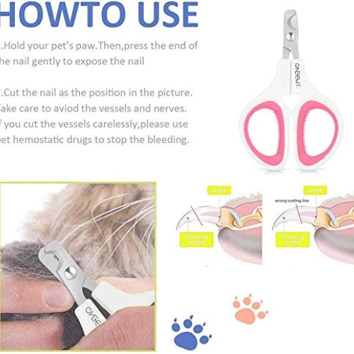 OneCut Pet Nail Clippers, Update Version Cat & Kitten Claw Nail C...