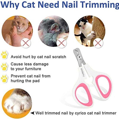 OneCut Pet Nail Clippers, Update Version Cat & Kitten Claw Nail C...