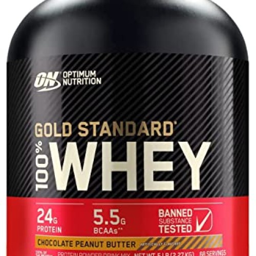 Optimum Nutrition Gold Standard 100% Whey Protein Powder, Chocola...