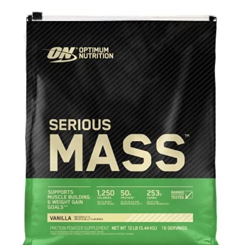 Optimum Nutrition Serious Mass Weight Gainer Protein Powder Vitam...
