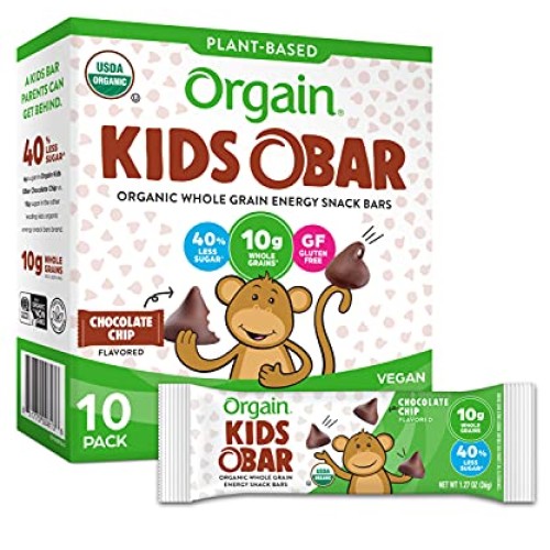 Orgain Organic Kids Energy Bar, Chocolate Chip - Great for Snacks...