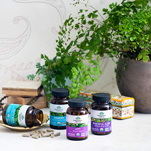 Organic India Gotu Kola Herbal Supplement - Adaptogen for Brain &...