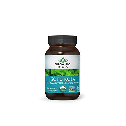 Organic India Gotu Kola Herbal Supplement - Adaptogen for Brain &...