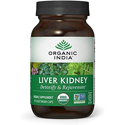 Organic India Liver Kidney Herbal Supplement - Detoxify & Rejuven...