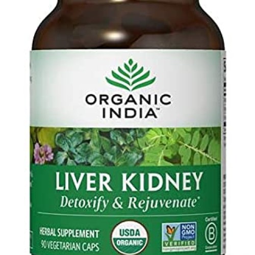 Organic India Liver Kidney Herbal Supplement - Detoxify & Rejuven...