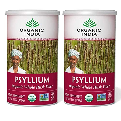Organic India Psyllium Herbal Powder - Whole Husk Fiber, Healthy ...