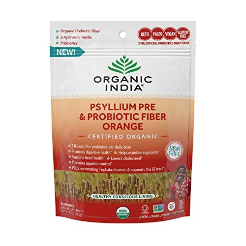 Organic India Psyllium Husk Pre & Probiotic Fiber - Psyllium Husk...