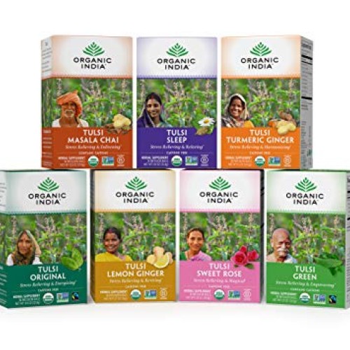 Organic India Tulsi Cleanse Herbal Tea - Stress Relieving & Detox...