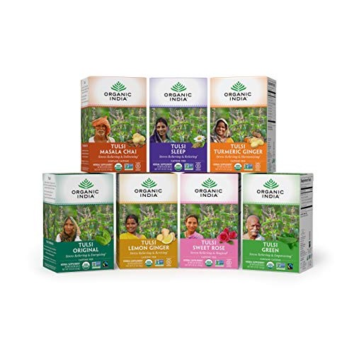 Organic India Tulsi Cleanse Herbal Tea - Stress Relieving & Detox...