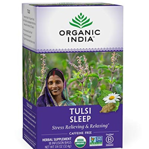 Organic India Tulsi Sleep Herbal Tea - Stress Relieving & Relaxin...