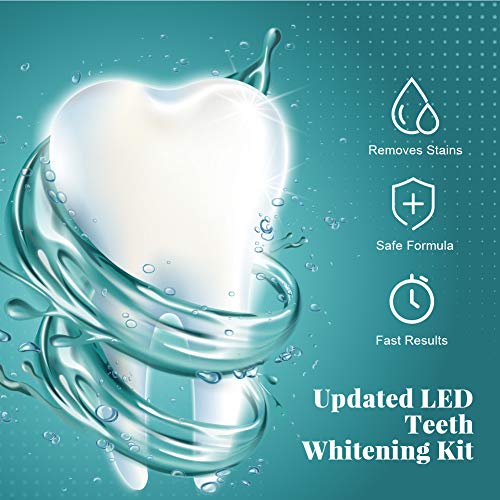 OriHea Teeth Whitening Kit with LED Light, Dental Whitener, 8 Syr...