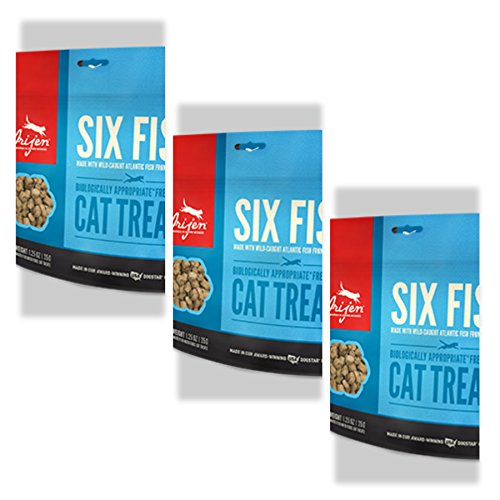 Orijen 3 Pack Six-Fish Freeze-Dried Cat Treats 1.25 Oz ea.