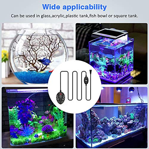 Orlushy Mini Aquarium Heater 100W Small Fish Tank Heaters with LE...