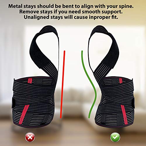 ORTONYX Full Back Support Brace with Removable Dorso-lumbar Pad -...