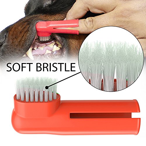 Dog Toothpaste and Toothbrush Set REMOVES FOOD DEBRIS Double Si...