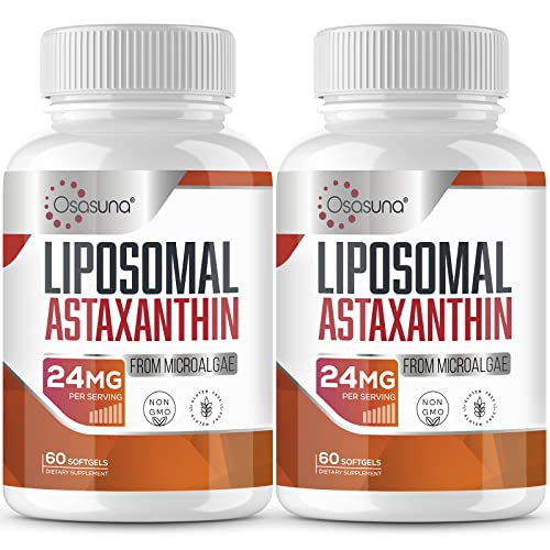 Liposomal Astaxanthin Supplement 24MG, Maximum Absorption, Antiox...