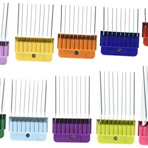 Oster 10-Piece Stainless Steel Pet Clipper Guide Comb Kit 078936...