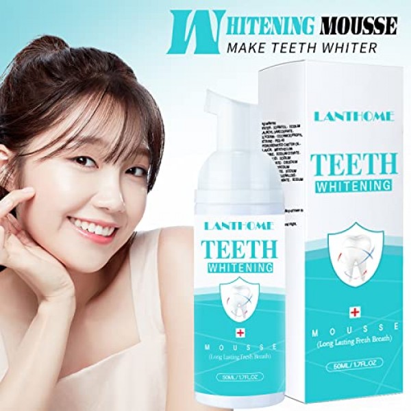 2Pcs Teethaid Mouthwash,Teeth Whitening Mousse,Toothpaste Cleansi...