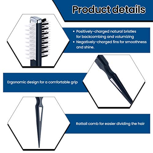 OUTERDO Hair Comb,Hair Styling Comb,Instant Hair Volumizer Portab...