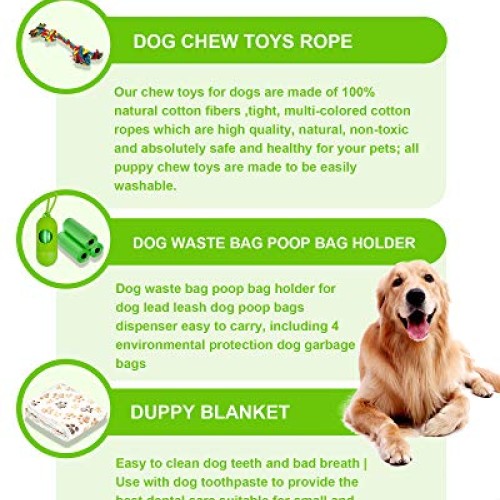 OVERTANG Puppy Starter Kit,16pcs New pup Dog Starter kit Gift Set...