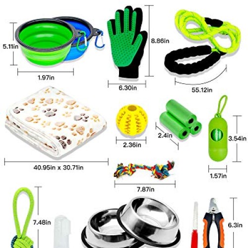 OVERTANG Puppy Starter Kit,16pcs New pup Dog Starter kit Gift Set...