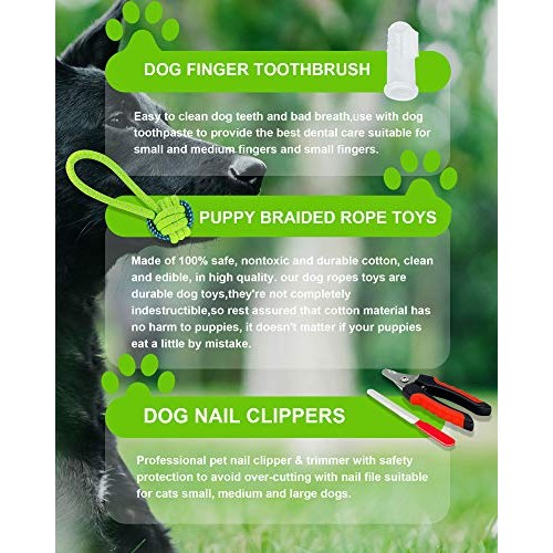 OVERTANG Puppy Starter Kit,16pcs New pup Dog Starter kit Gift Set...