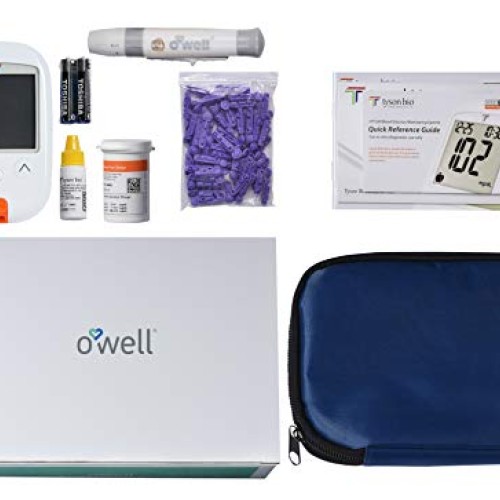 OWELL Tyson Blood Glucose Monitoring Kit | Starter Kit + 50 Refi...
