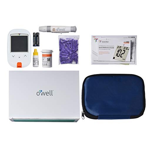 OWELL Tyson Blood Glucose Monitoring Kit | Starter Kit + 50 Refi...