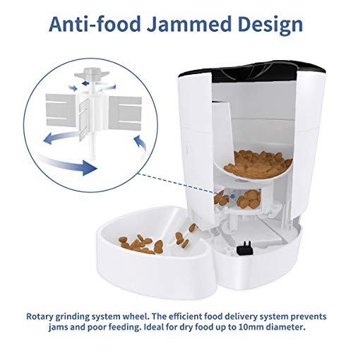 Automatic Cat Feeder with 2.4G WiFi, 4L Auto Dry Food Dispenser T...