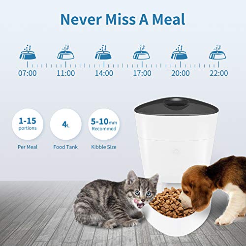 Automatic Cat Feeder with App Control , Dog Food Dispenser Progra...