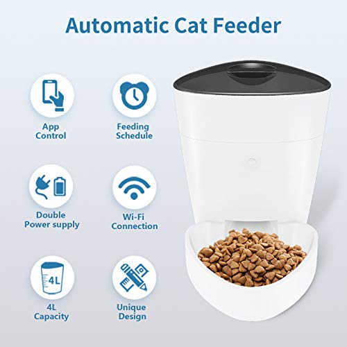 Automatic Cat Feeder with App Control , Dog Food Dispenser Progra...