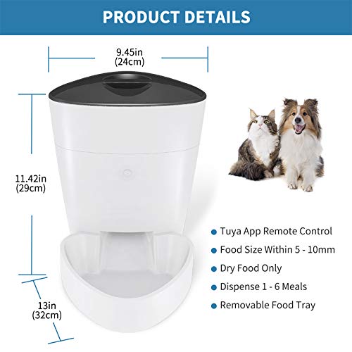 Automatic Cat Feeder with App Control , Dog Food Dispenser Progra...