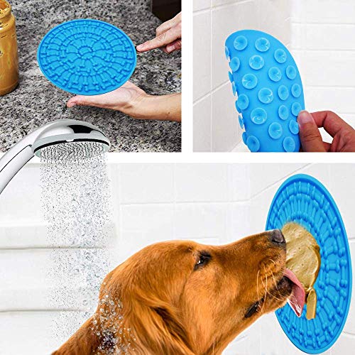 Dog Feeding Lick Mat - Spread Peanut Butter for Bath Distraction ...