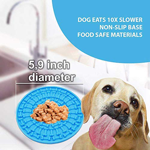 Dog Feeding Lick Mat - Spread Peanut Butter for Bath Distraction ...