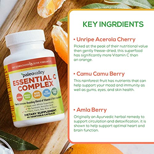 Paleovalley: Essential C Complex - Vitamin C Food Supplement with...
