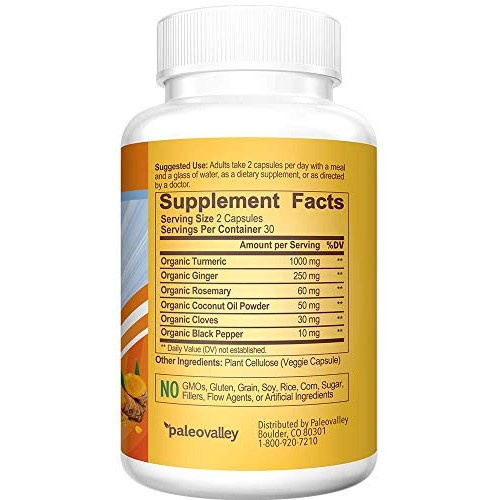 Paleovalley - Organic Turmeric Complex - Full Spectrum Organic Tu...