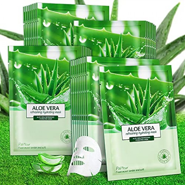 Aloe Facial Skincare Sheet Hydrating Moisturizing Revitalizing Fa...