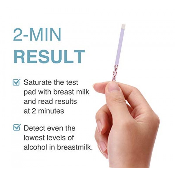 24-Count of Papablic Test & Safe Breastmilk Alcohol Test Strips, ...