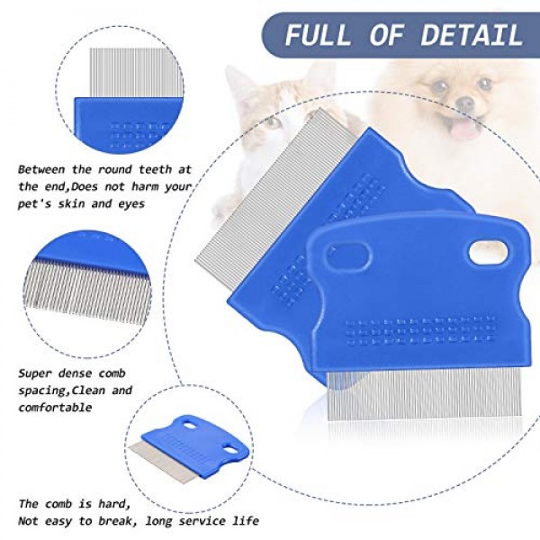 10 Pieces Tear Stain Remover Comb Dog Flea Comb Pet Grooming Comb...