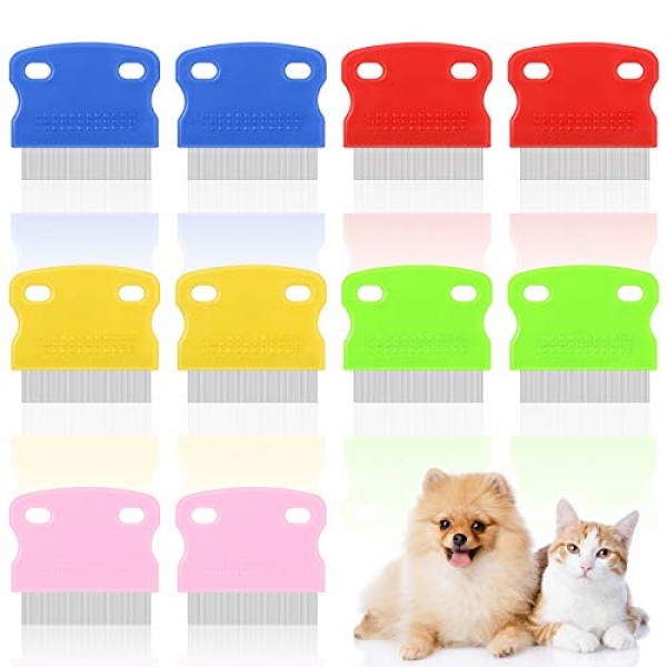 10 Pieces Tear Stain Remover Comb Dog Flea Comb Pet Grooming Comb...