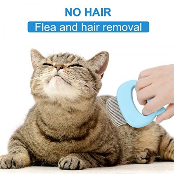 3 Pieces Pet Shell Comb Cat Massage Comb with 3 Pieces Cat Bath B...